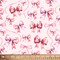 Pink Bow Valentine Cotton Fabric | By the Yard | Sewing and Crafting | 44 inches wide